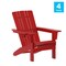 Flash Furniture Red Adirondack Patio Chairs with Cupholder, 4PK 4-LE-HMP-1045-10-RD-GG - alternate 8